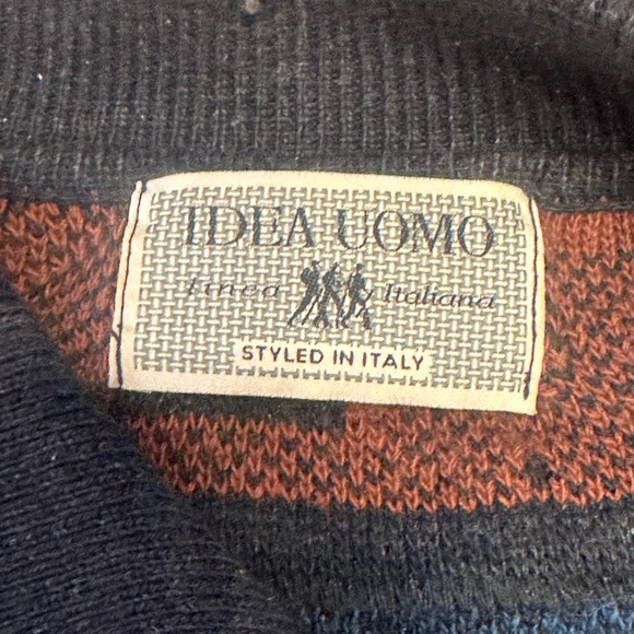 Idea Uomo - Styled In Italy - "Coogi" Style  Sweater - Large 1/4 Button - Picture 3 of 8